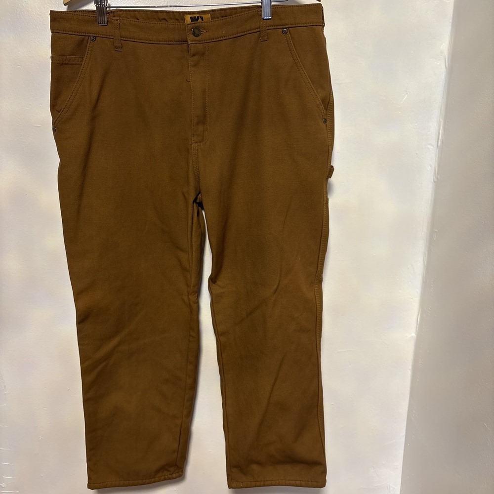 Wells Lamont Pants Mens 38x32 BROWN Straight Fleece Lined Outdoor